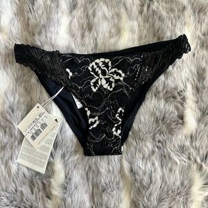 NWT La Perla Magic Low floral Bikini Bottoms Sequined sz Small